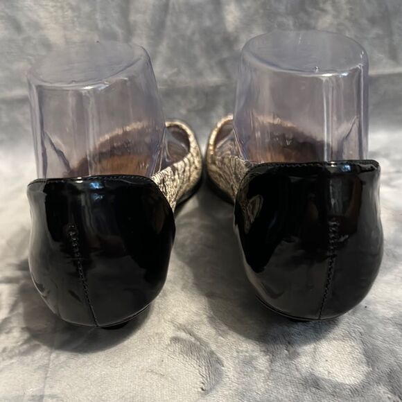 Avida Preto/Cobra Peep Toe Flats.  EU 37 - Picture 3 of 9